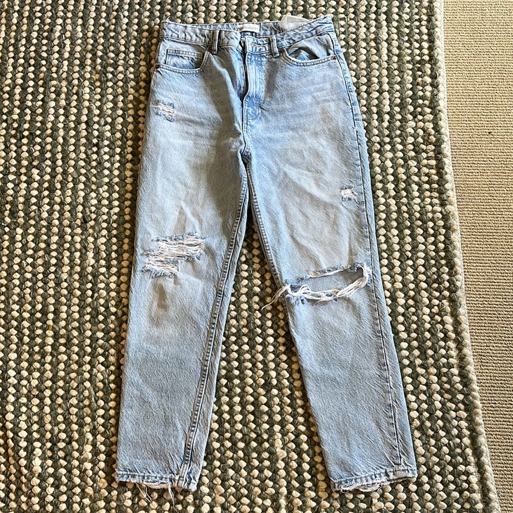 Zara High Rise Mom Jeans